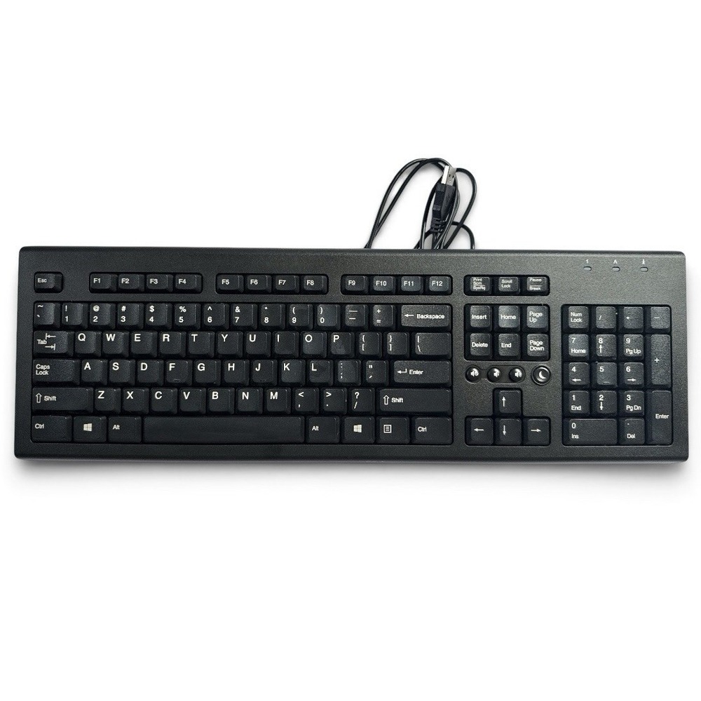 HP KU-1516 Wired USB Desktop QWERTY Keyboard Black Standard PC Accessory